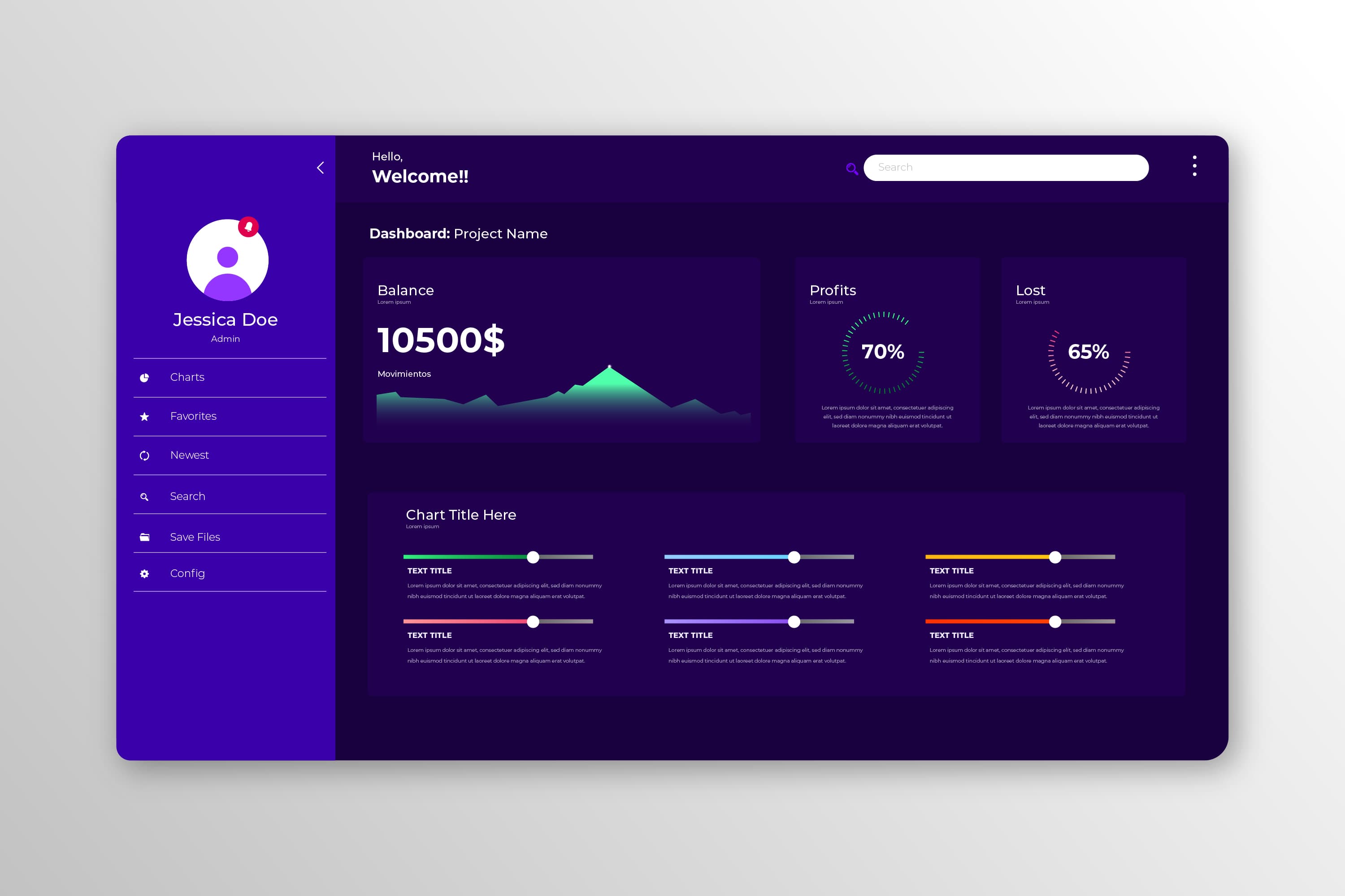 Dashboard Admin Internal